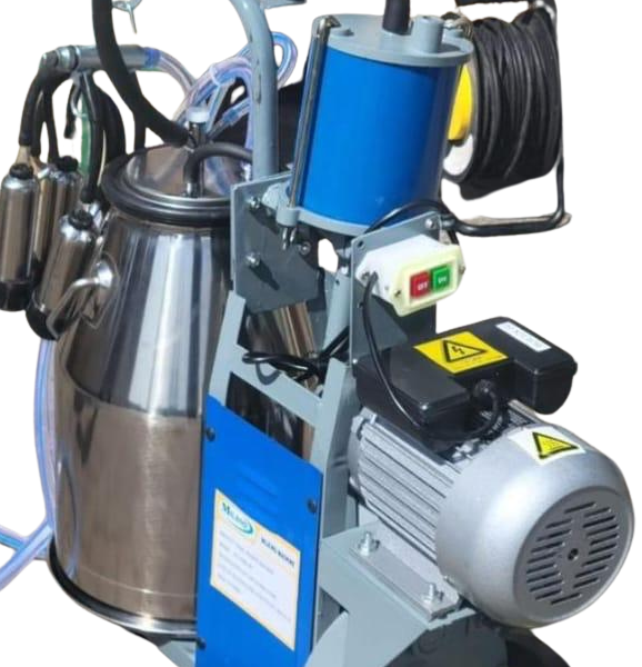 Milano Single Cow Electric Milking Machine – 25L Stainless Steel Bucket